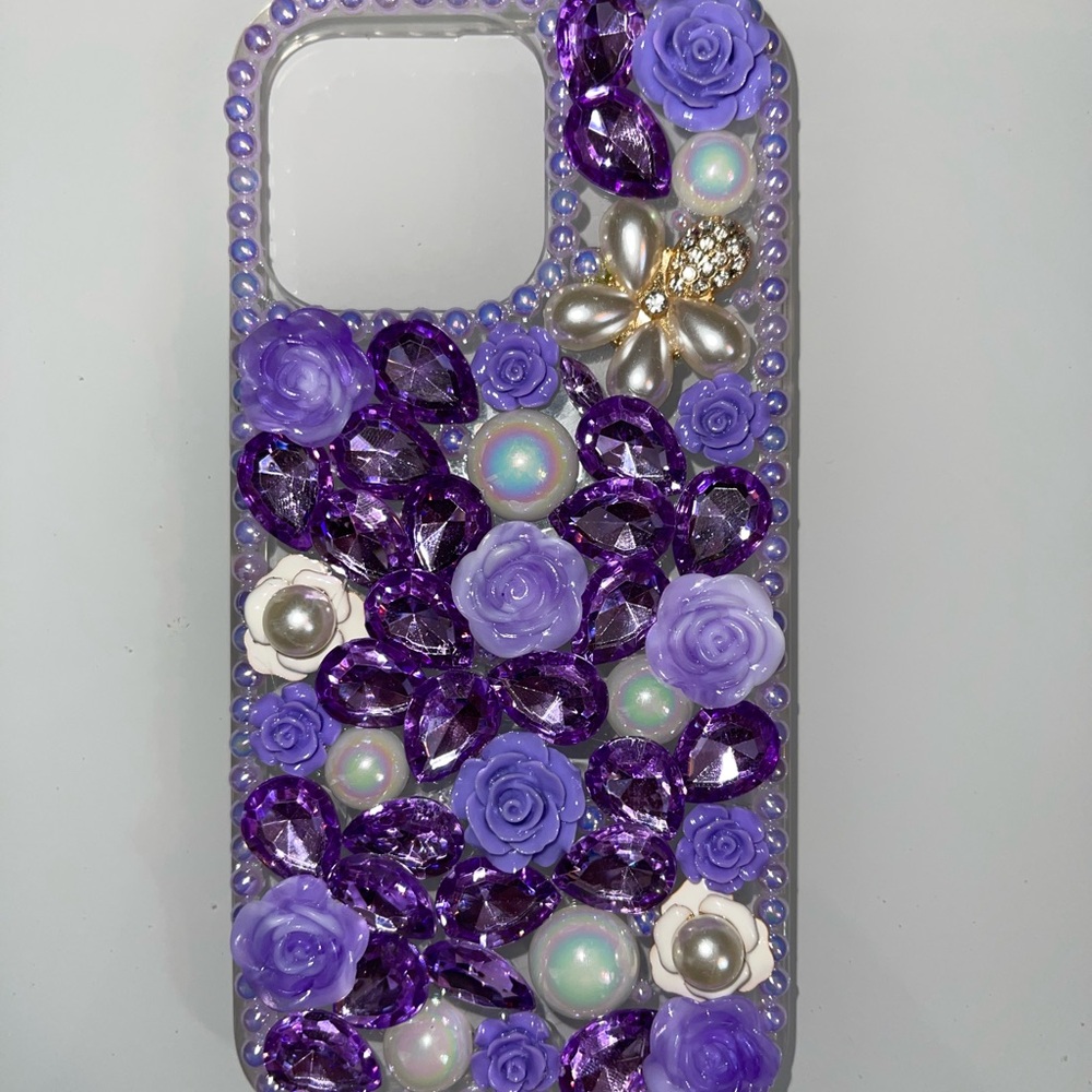 Decorative Purple Floral Phone Case